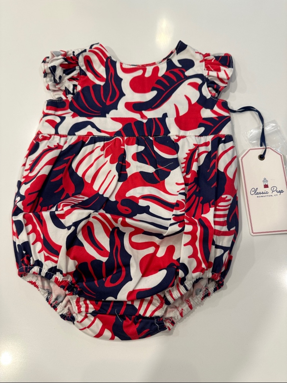 Classic Prep Red, White & Blue Beatrice Bubble Romper